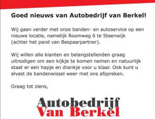 Open dag 19 oktober 2019 Autobedrijf van Berkel en Uw Bandenspecialist van Berkel Steenwijk